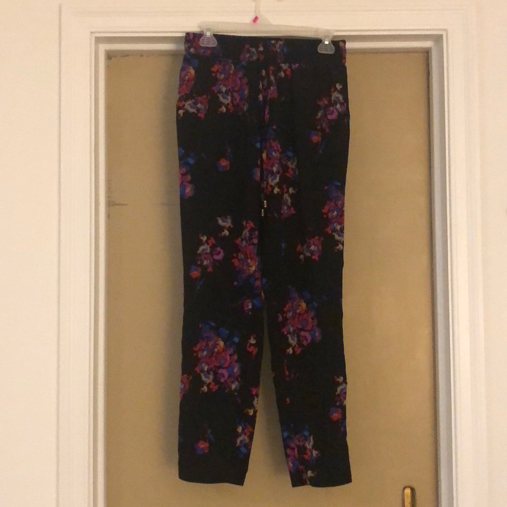 Drawstring, fancy floral pants